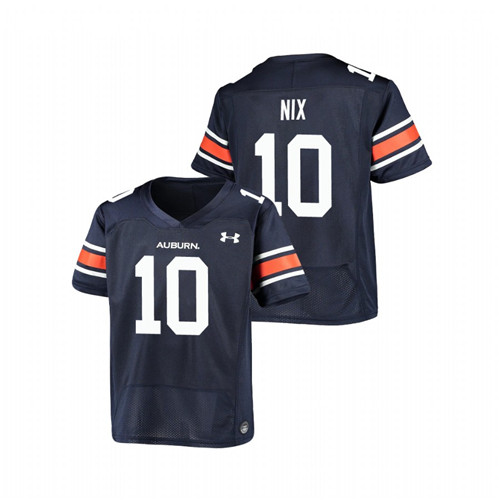 Navy Youth Auburn Tigers Bo Nix Replica Football Jersey