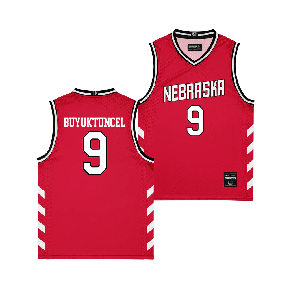 Nebraska Cornhuskers #9 Berke Buyuktuncel Scarlet 1996 Throwback Basketball Jersey 