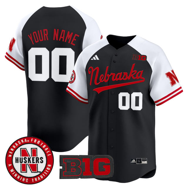Nebraska Cornhuskers 2025 Vapor Baseball Custom Jersey black white