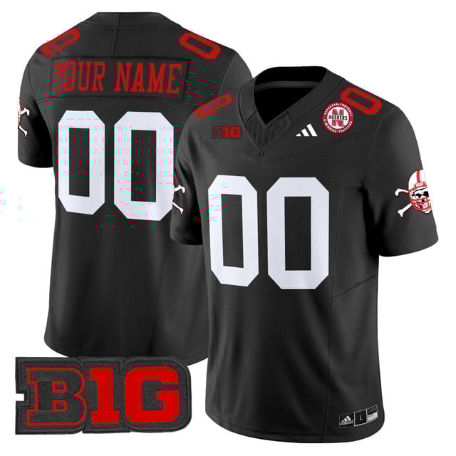 Nebraska Cornhuskers 2025 Vapor Limited Custom Jersey BLACK