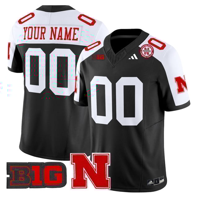 Nebraska Cornhuskers 2025 Vapor Limited Custom Jersey BLACK ALTERNATE