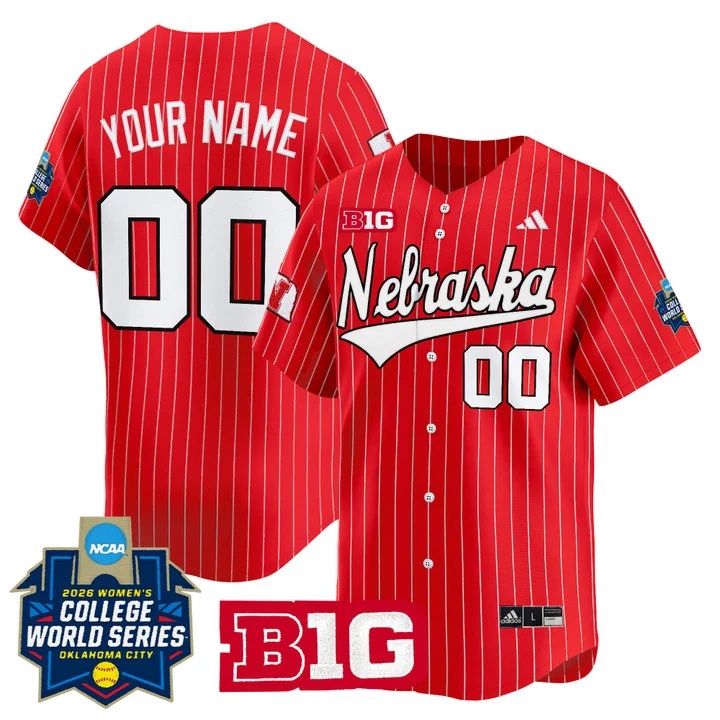 Nebraska Cornhuskers Softball 2026 World Series (WCWS) Vapor Premier Limited Custom Jersey
