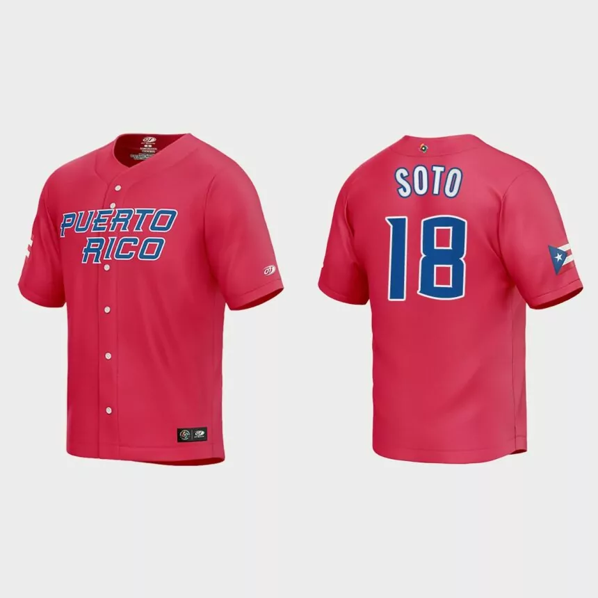 Neftali Soto Puerto Rico Baseball 2023 World Baseball Classic Jersey – Red