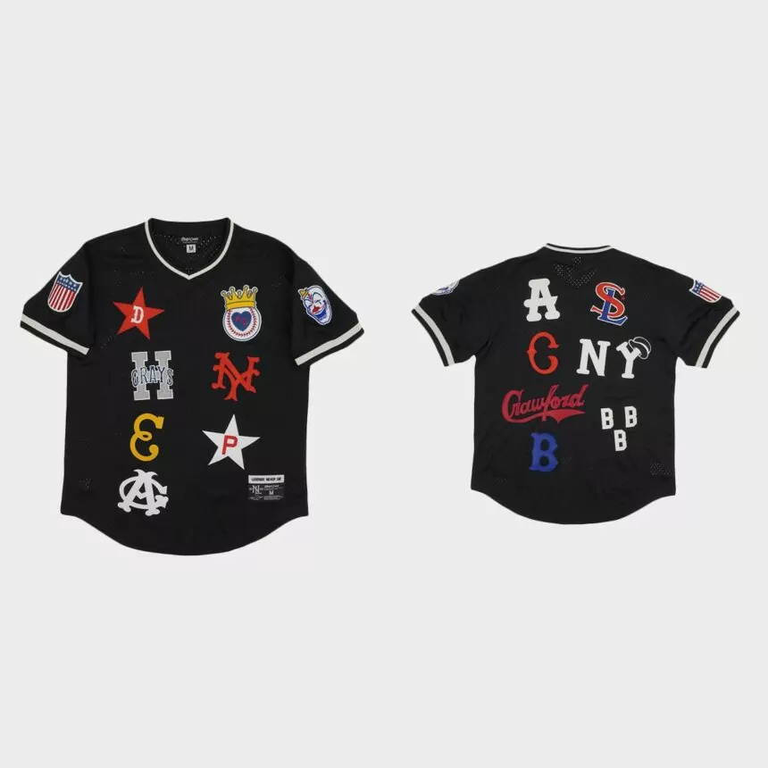 Negro League Baseball Rings & Crwns Mesh Replica Jersey – Black.jpg