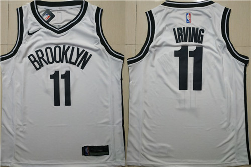 Nets 11 Kyrie Irving White Nike Swingman Jersey