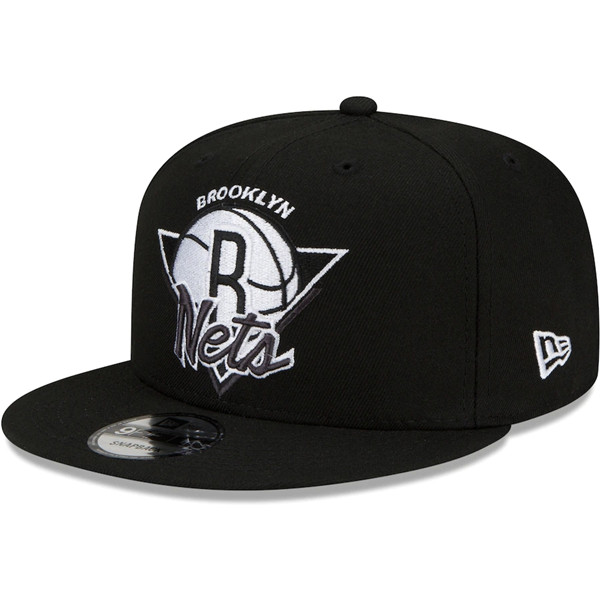 Nets Black Snapback Hat --TX