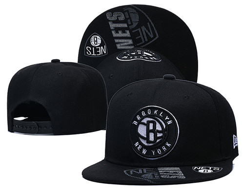 Nets Team Logo Black Adjustable Hat GS
