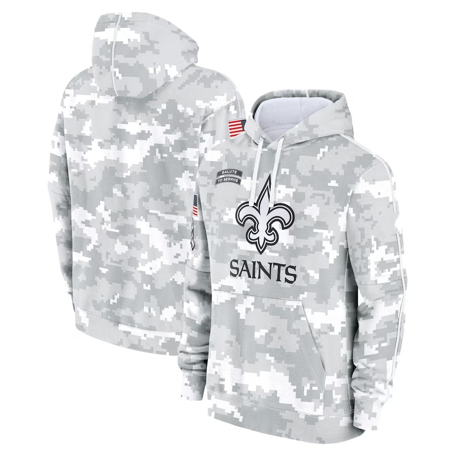 New   Orleans Saints 2025  Salute to Service  Limited Football Stitched   hoodie Jersey