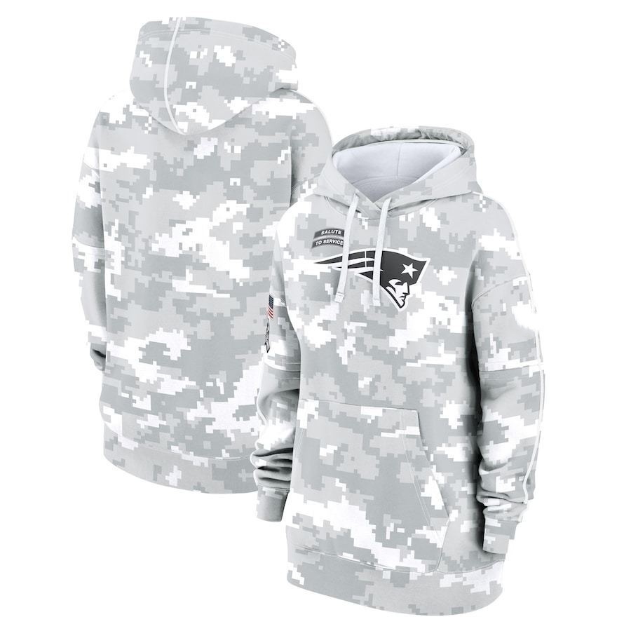 New  England Patriots 2025  Salute to Service  Limited Football Stitched hoodie Jersey
