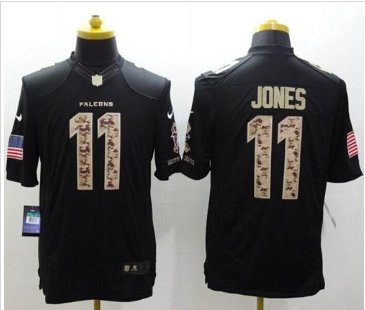 New Atlanta Falcons #11 Julio Jones Black NFL Limited Salute to Service jersey