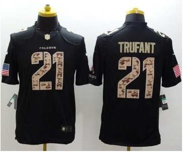 New Atlanta Falcons #21 Desmond Trufant Black NFL Limited Salute to Service jersey