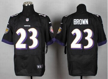 New Baltimore Ravens #23 Chykie Brown Black Alternate NFL New Elite Jersey