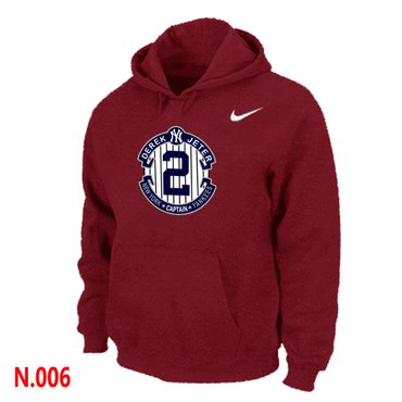 New Derek Jeter New York Yankees Official Final Season Commemorative Logo Pullover Hoodie Red