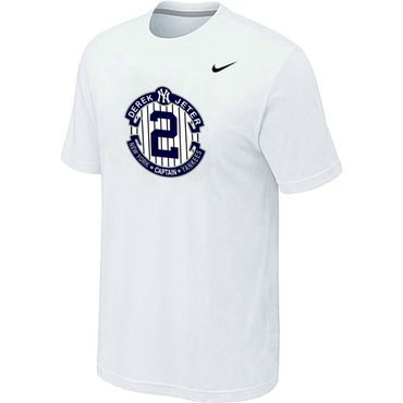 New Derek Jeter New York Yankees Official Final Season Commemorative Logo T-Shirt White