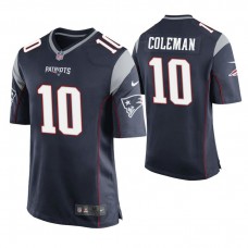 New England Patriots #10 Corey Coleman Navy Game Jersey