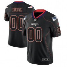 New England Patriots 2018 Lights Out Color Rush Limited Black Customized Jersey