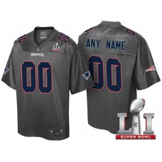 New England Patriots Gray Super Bowl LI Stronghold Fashion Customized Jersey