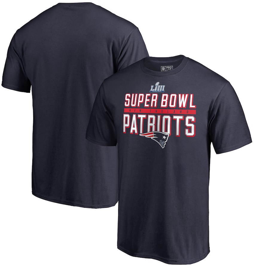 New England Patriots NFL Pro Line By Fanatics Branded Super Bowl LIII Bound Ball Control T-Shirt Navy