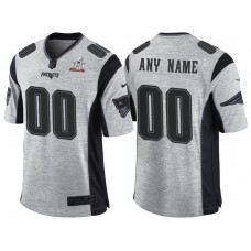 New England Patriots Super Bowl LI Champions Gridiron Gray II Limited Customized Jersey