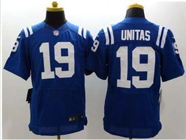 New Indianapolis Colts #19 Johnny Unitas Royal Blue Team Color Men''s Stitched NFL Elite Jersey