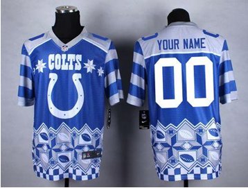 New Indianapolis Colts Customized Royal Blue Men's Stitched NFL Elite Noble jersey