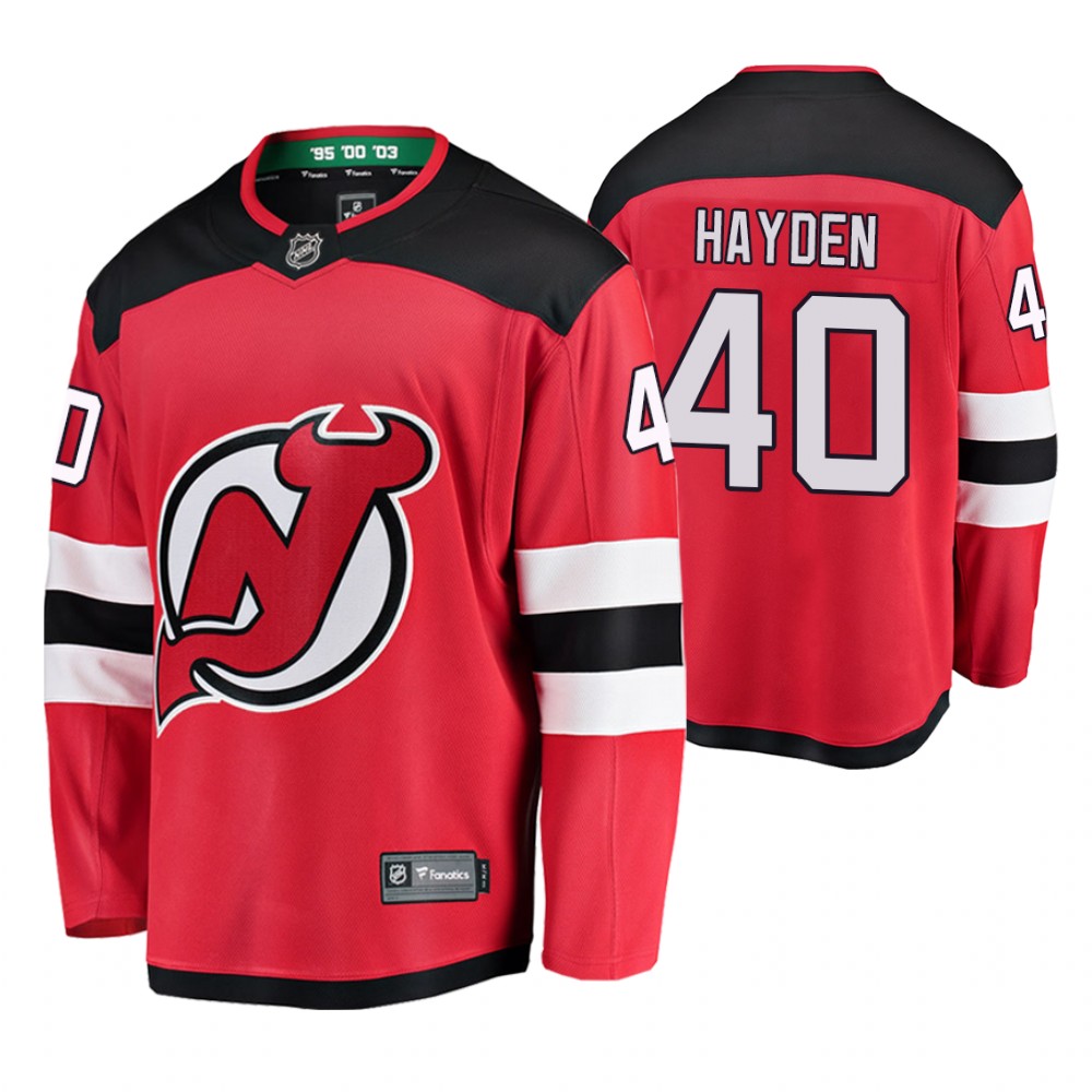 New Jersey Devils John Hayden Men's Home Breakaway Player Fanatics Branded Jersey