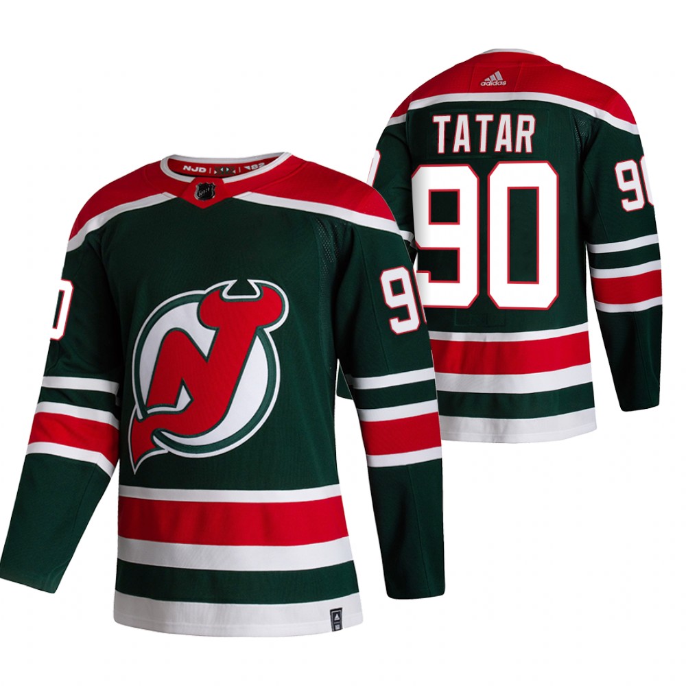 New Jersey Devils Tomas Tatar Green 2021 Reverse Retro Special Edition Jersey