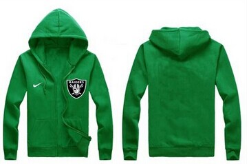 New Oakland Raiders Authentic Logo Hoodie Green