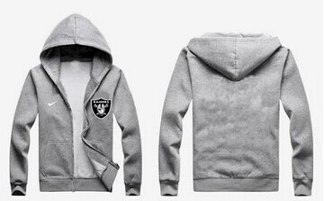 New Oakland Raiders Authentic Logo Hoodie Grey