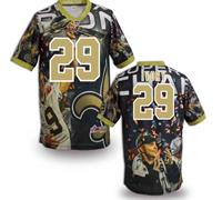 New Orleans Saints #29 ivory Stitched NFL Elite Fanatical Version Jersey (3)