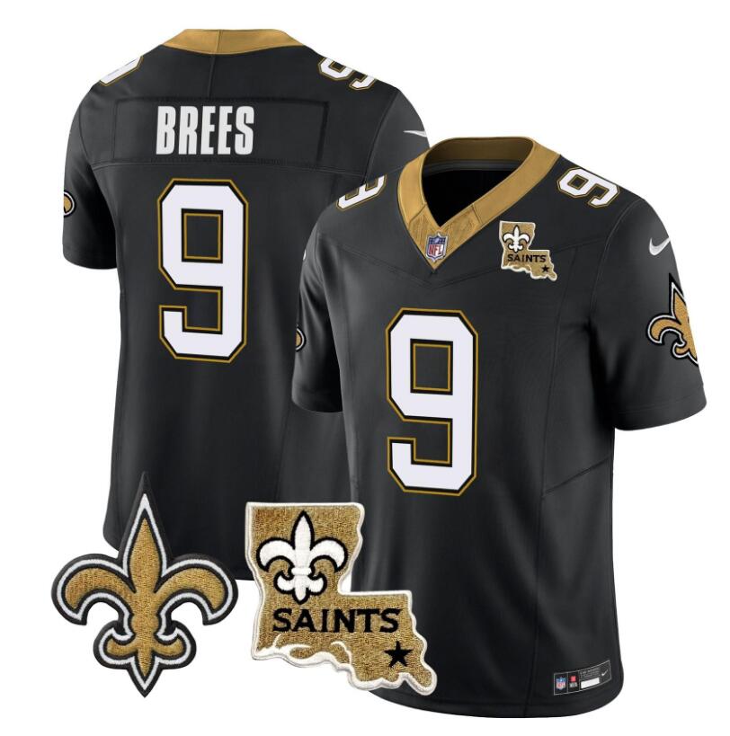 New Orleans Saints #9 Drew Brees Black Vapor Limited Jersey