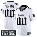 New Orleans Saints 'Gothic Vieux Carré Edition' Vapor Custom Jersey - All Stitched Men White custom