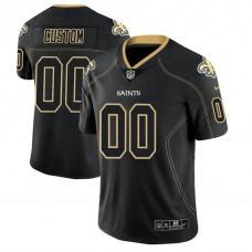 New Orleans Saints 2018 Lights Out Color Rush Limited Black Customized Jersey