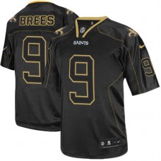 New Orleans Saints Drew Brees Black Elite Lights Out Jersey