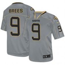 New Orleans Saints Drew Brees Grey Elite Lights Out Jersey
