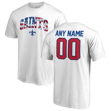 New Orleans Saints NFL Pro Line By Fanatics Branded Any Name & Number Banner Wave T-Shirt White
