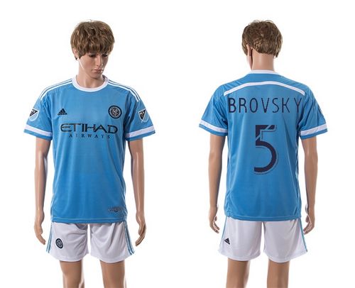 New York City #5 Brovsky Home Soccer Club Jersey