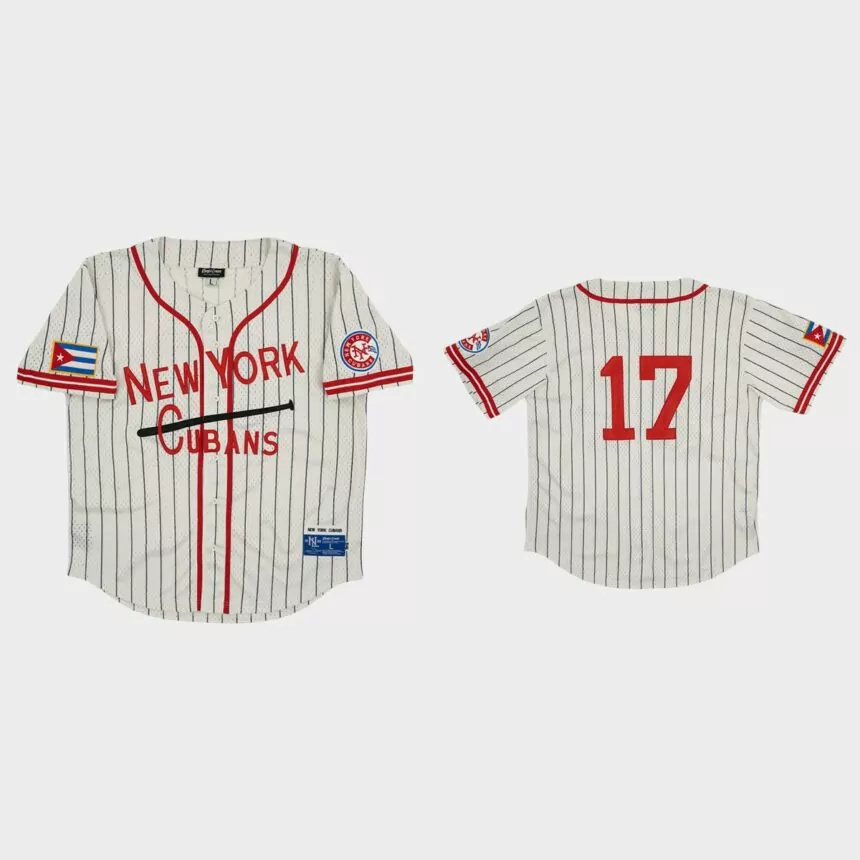 New York Cubans #17 Rings & Crwns Mesh Replica Jersey – Cream.jpg