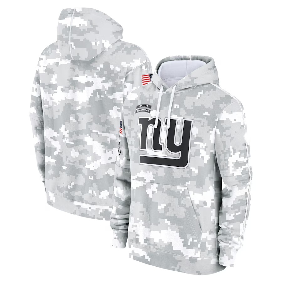 New York Giants  2025 Salute to Service Limited Football Stitched hoodie   Jersey