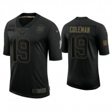 New York Giants #19 Corey Coleman Black 2020 Salute to Service Limited Jersey