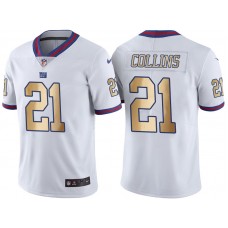 New York Giants #21 Landon Collins White Gold Special Color Rush Jersey