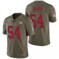 New York Giants #54 Olivier Vernon Olive 2017 Salute to Service Limited Jersey