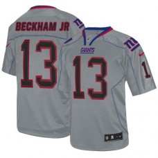 New York Giants Nike#13 Odell Beckham Jr Limited Lights Out Grey Jersey