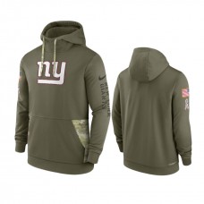 New York Giants Olive 2022 Salute to Service Therma Hoodie