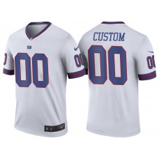 New York Giants White Color Rush Legend Customized Jersey