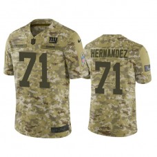 New York Giants Will Hernandez #71 Camo Jersey 2018 Salute to Service