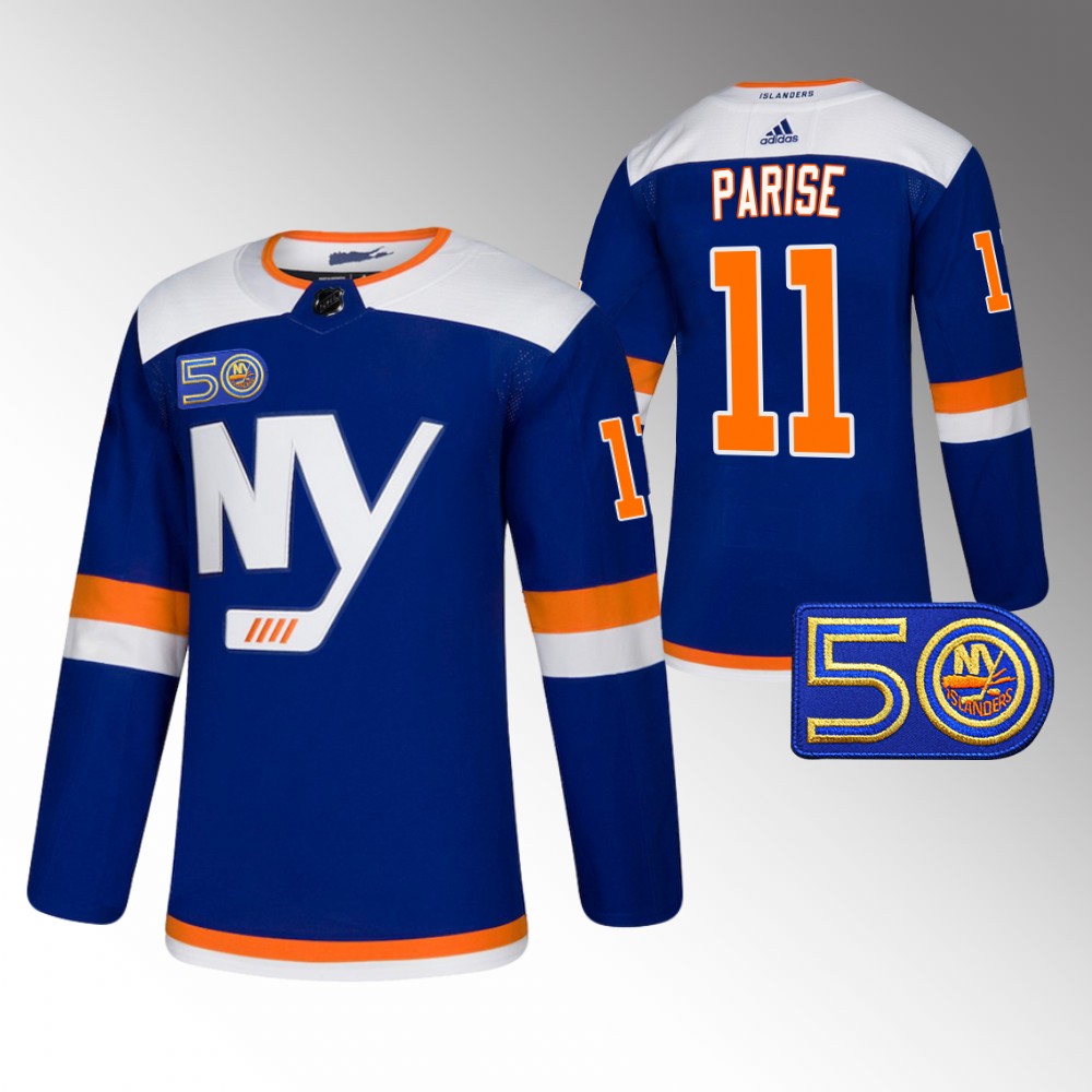 New York Islanders Zach Parise Royal 50th Anniversary Authentic Alternate Jersey