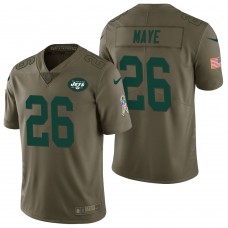 New York Jets #26 Marcus Maye Olive 2017 Salute to Service Limited Jersey