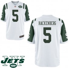 New York Jets #5 Christian Hackenberg White Game Jersey