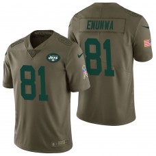 New York Jets #81 Quincy Enunwa Olive 2017 Salute to Service Limited Jersey
